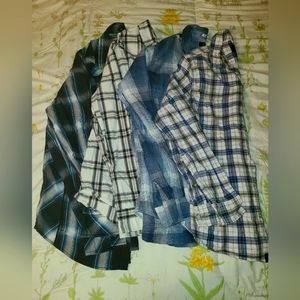 Lot of 4 plaid button up men's shirts